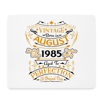 Août 1985 Vintage Anniversaire Rétro - Tapis de souris (format paysage) - blanc - Devant