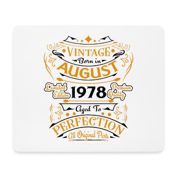 August 1978 Vintage Retro Jubiläum - Mousepad (Querformat) - Weiß - Vorne
