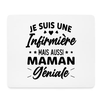 Je suis une infirmière et une maman géniale - Tapis de souris (format paysage) - blanc - Devant