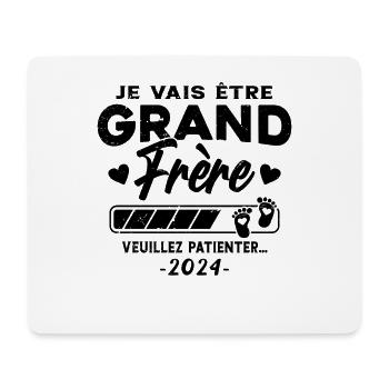 Je Vais Être Grand Frère 2024 Idée Cadeau - Tapis de souris (format paysage) - blanc - Devant
