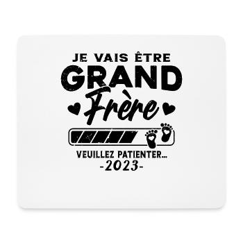 Je vais Être Grand Frère 2023 idée cadeau - Tapis de souris (format paysage) - blanc - Devant