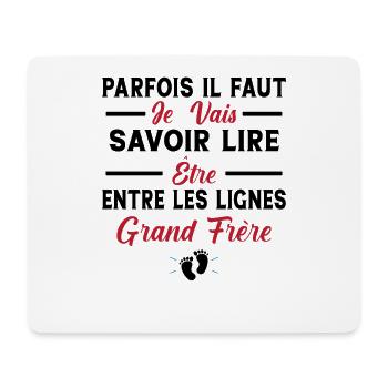 Je Vais Être Grand Frère Futur Grand Frère Enfant - Tapis de souris (format paysage) - blanc - Devant