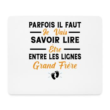 Je Vais Être Grand Frère Futur Grand Frère Enfant - Tapis de souris (format paysage) - blanc - Devant