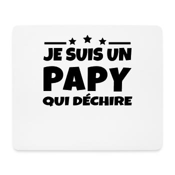 Je suis un papy qui déchire - Tapis de souris (format paysage) - blanc - Devant