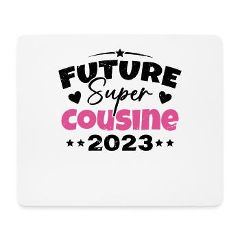 Future Super Cousine 2023 Annonce Grossesse - Tapis de souris (format paysage) - blanc - Devant