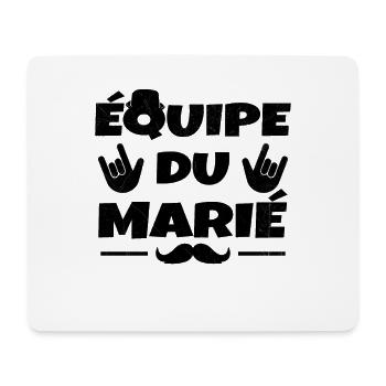 Équipe du Marié EVG Humour Enterrement de vie - Tapis de souris (format paysage) - blanc - Devant