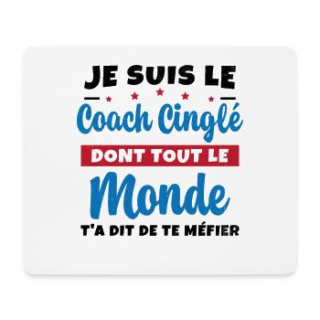 Coach Cinglé Humour Coaching Sportif Cadeau - Tapis de souris (format paysage) - blanc - Devant