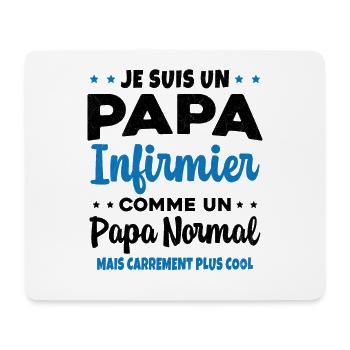Homme Papa Infirmier Cool Humour Cadeau - Tapis de souris (format paysage) - blanc - Devant