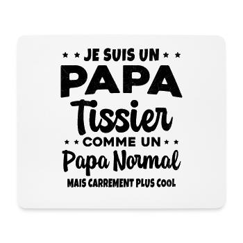 Homme Papa Pâtissier Humour Cadeau - Tapis de souris (format paysage) - blanc - Devant