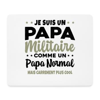 Homme Je Suis Papa Militaire Humour Cadeau soldats - Tapis de souris (format paysage) - blanc - Devant