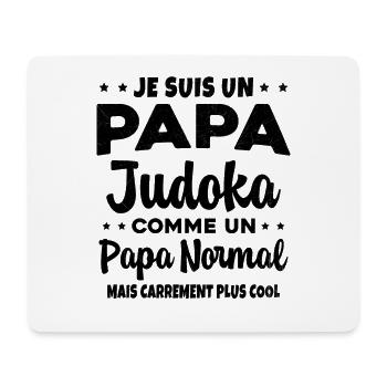 Homme Papa Judoka Humour Judo Cadeau - Tapis de souris (format paysage) - blanc - Devant