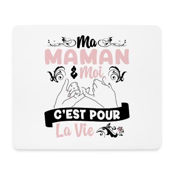 Ma Maman & Filleule Cadeau Fille Amour - Tapis de souris (format paysage) - blanc - Devant