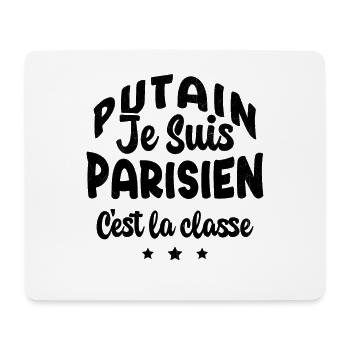 je suis parisien c'est la classe - Tapis de souris (format paysage) - blanc - Devant