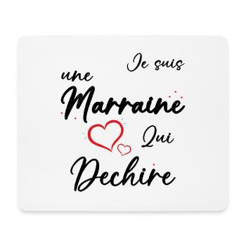 Je suis une Marraine qui Dechire Humour Cadeau - Tapis de souris (format paysage) - blanc - Devant