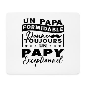 Papa Formidable Donne Toujours Papy Exceptionnel - Tapis de souris (format paysage) - blanc - Devant