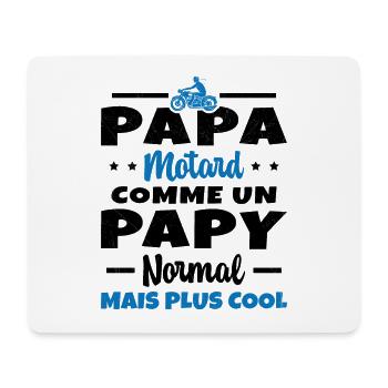 Homme Papa Motard Humour Cadeau motocycliste - Tapis de souris (format paysage) - blanc - Devant