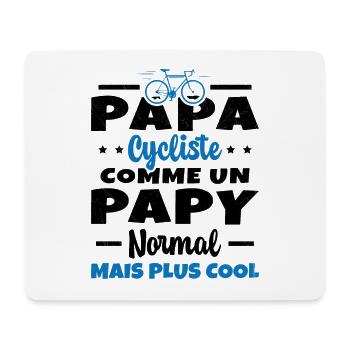 Papa Cycliste très Cool Vélo Cadeau - Tapis de souris (format paysage) - blanc - Devant