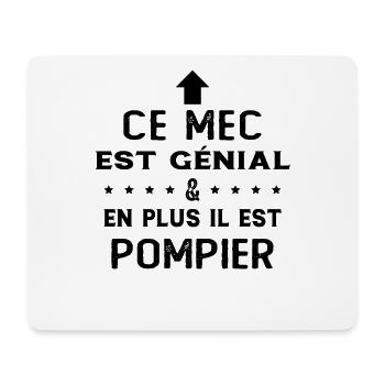 Ce mec est génial cadeau pompier humour - Tapis de souris (format paysage) - blanc - Devant