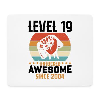 Level 19 Komplettes Geburtstagsgeschenk für 2004 - Mousepad (Querformat) - Weiß - Vorne
