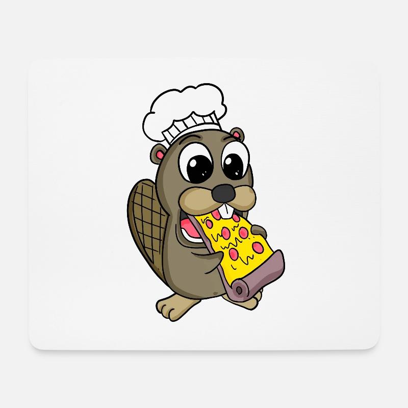 Gourmet Biber Pizza - Mousepad (Querformat) - Weiß