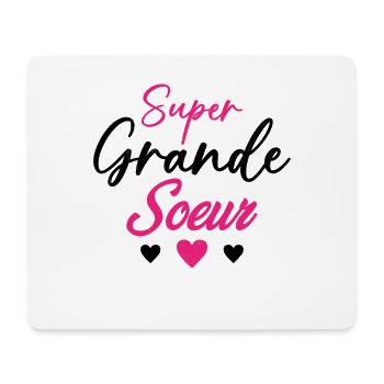 Cadeau De Cœurs Super Grande Sœur - Tapis de souris (format paysage) - blanc - Devant