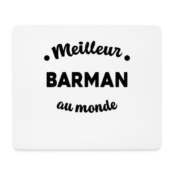 Le meilleur barman au monde Cadeau Papa Papi Homme - Tapis de souris (format paysage) - blanc - Devant