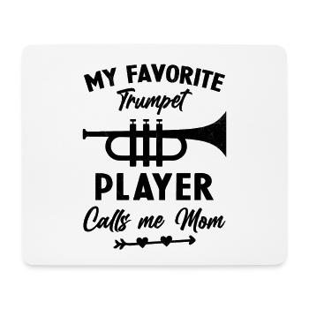 Frau, meine Lieblingstrompeterin, nennt mich Mama - Mousepad (Querformat) - Weiß - Vorne