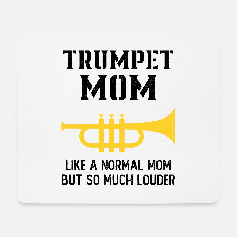 Mama Trompeter Humor Geschenk Frau - Mousepad (Querformat) - Weiß