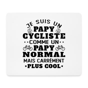 Papy Cycliste Cadeau Vélo Humor Grands-Parents - Tapis de souris (format paysage) - blanc - Devant