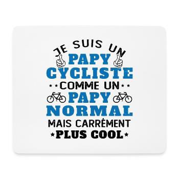 Papy Cycliste Cadeau Vélo Humor Grands-Parents - Tapis de souris (format paysage) - blanc - Devant