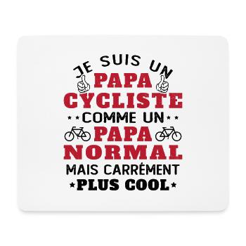 Papa Cycliste Cadeau Vélo Humor Fête des Pères - Tapis de souris (format paysage) - blanc - Devant