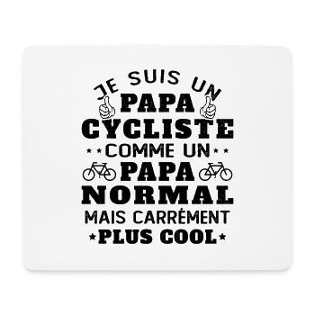 Papa Cycliste Cadeau Vélo Humor Fête des Pères - Tapis de souris (format paysage) - blanc - Devant