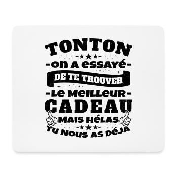 Tonton On A Essayé De Trouver Le Meilleur Cadeau - Tapis de souris (format paysage) - blanc - Devant