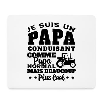 Papa Conduisant Le Tracteur Père Agriculteur Cool - Tapis de souris (format paysage) - blanc - Devant