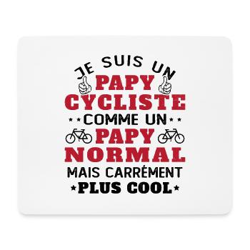 Papy Cycliste Cadeau Vélo Humor Grands-Parents - Tapis de souris (format paysage) - blanc - Devant
