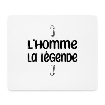 l'homme, la légende humour collègue drôle - Tapis de souris (format paysage) - blanc - Devant