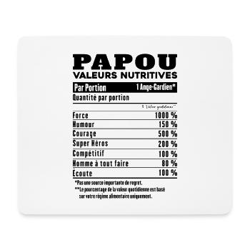 Cadeau papou humour papou valeurs nutritives - Tapis de souris (format paysage) - blanc - Devant