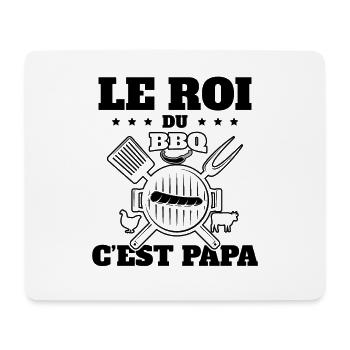 Le Roi Du Bbq C'est Papa Fête Des Pères Cadeau Bbq - Tapis de souris (format paysage) - blanc - Devant