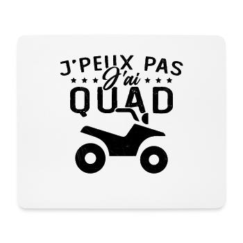 Je Peux Pas J'ai Quad Humour Cadeau Drôle - Tapis de souris (format paysage) - blanc - Devant