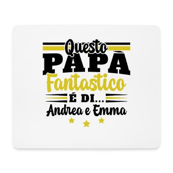 Ce papy génial appartient à Andrea et emma - Tapis de souris (format paysage) - blanc - Devant