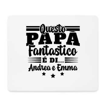 Ce papy génial appartient à Andrea et emma - Tapis de souris (format paysage) - blanc - Devant