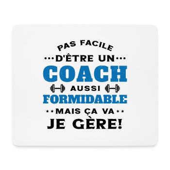 Coach Formidable Je Gère Idée Cadeau Humour - Tapis de souris (format paysage) - blanc - Devant