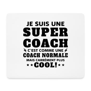 Une Super Coach Idée Femme Cadeau Humour - Tapis de souris (format paysage) - blanc - Devant