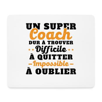 Humour coach sportif entraineur super coach - Tapis de souris (format paysage) - blanc - Devant