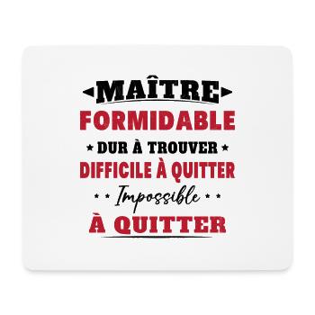 Maître formidable idée cadeau maître d'école - Tapis de souris (format paysage) - blanc - Devant