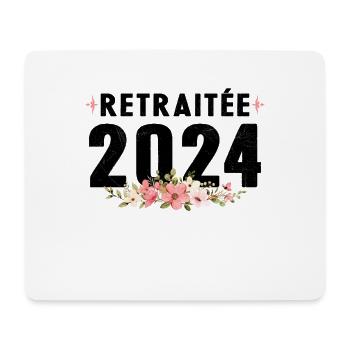 Retraitée 2024 - Tapis de souris (format paysage) - blanc - Devant