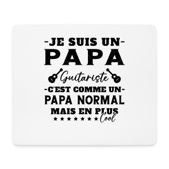 Papa guitariste comme un papa normal plus cool - Tapis de souris (format paysage) - blanc - Devant