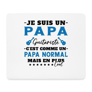 Papa guitariste comme un papa normal plus cool - Tapis de souris (format paysage) - blanc - Devant