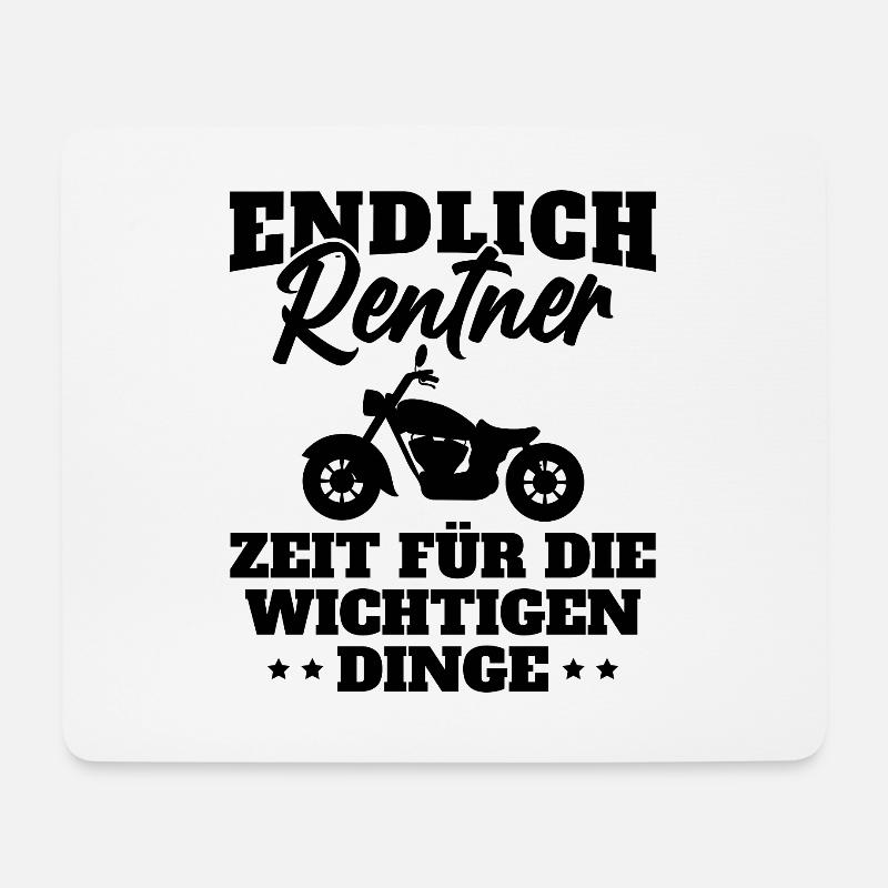 Endlich rentner zeit fur die wichtigen dinge - Mousepad (Querformat) - Weiß