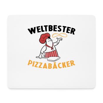 Weltbester Pizzabäcker Pizza Geschenkidee Kochen - Mousepad (Querformat) - Weiß - Vorne